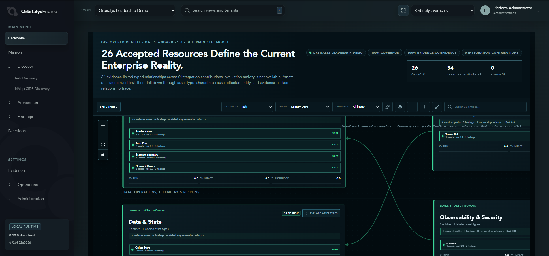 OrbitalysEngine Enterprise View application screenshot